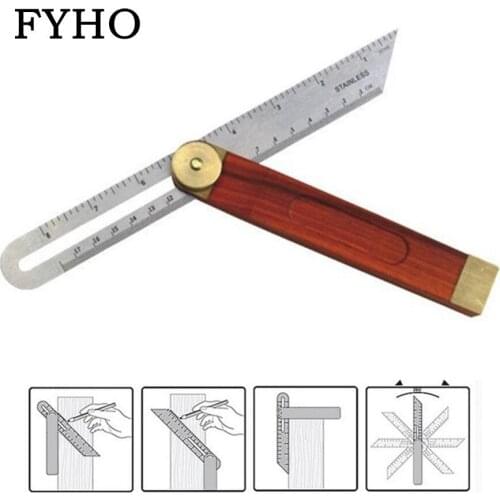 Angle Rulers Gauges 230mm Sliding T-Bevel With Wooden Handle Level Measuring Tool wooden marking gauge HY12