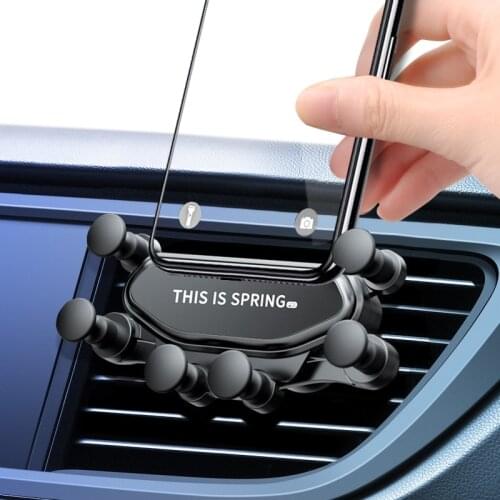 Universal Gravity Car Mount GPS Stand Mobile Phone Car Holder Air Vent Clip Multi-point Control No Magnetic for redmi note 10