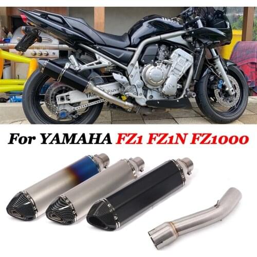Motorcycle GP Exhaust Muffler Pipe Middle Pipe Connector Link Pipe Tube For Without Exhaust Slip On For Yamaha FZ1 FZ1N FZ1000