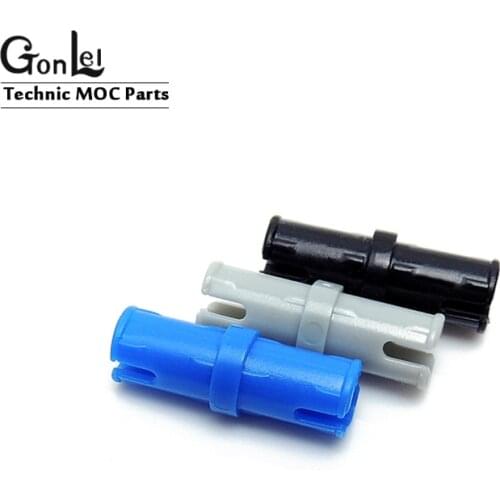 100Pcs/lot Technic Pin with Friction Ridges Lengthwise and Center Slots 2780 MOC Building Blocks Bricks DIY Toys Parts Tech Cars