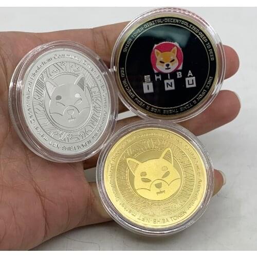 New Metal Gold Plated Physical SHIBA SHIB Token Coin Souvenir DOGECOIN KILLER Coin Commemorative Collectible Coins