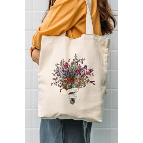 For Women Cloth Bag "You Are Set Free" Daily Use For Casual Shoulder Strap Retro Fashion 2021