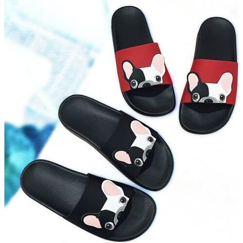 Summer Women Slippers Cartoon Dog Beach Slides Platform Sandals Bathroom Shoes Sandalias Slip On Flip Flops Zapatillas Mujer