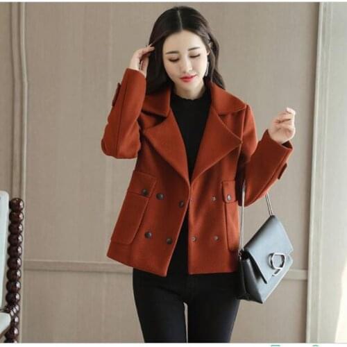 New 2019 Autumn Wiinter Fashion Wool Coat Cashmere Coat Woolen Female Women Winter Jackets Short Outwear Casaco Feminino