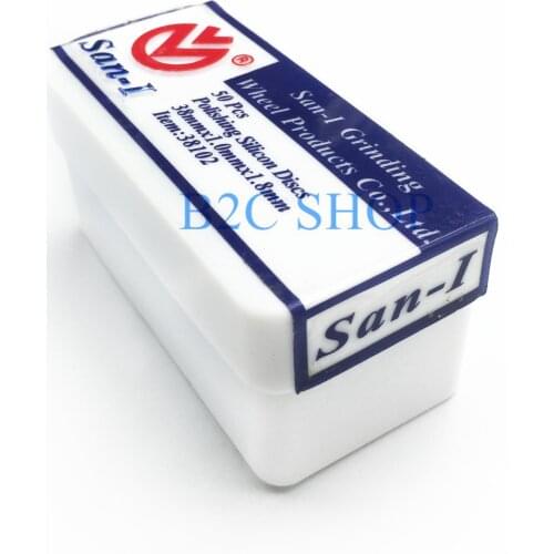 Dental Lab Technician Materials San-1 Polishing Silicon Discs For Metal Copings 38*0.6-0.7*1.8mm 100 pcs/box
