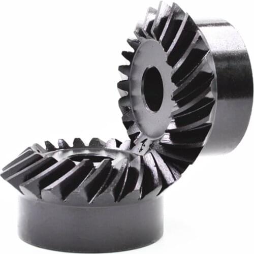 1M 20T Spiral Bevel Gear 1:1 90° 6/8mm Helical 45# Steel Bevel gear
