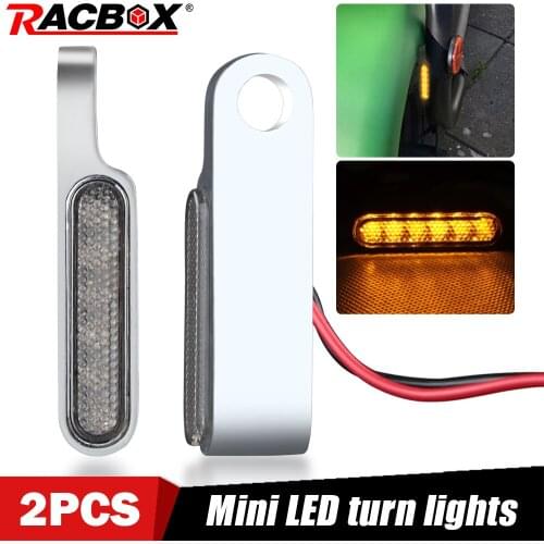 2pcs Motorcycle Turn Signal Lights LED Indicators LED Lamps Handlebar Blinker Silver Amber Light Universal 12V Motorbike Lamps