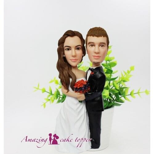 2019 AMAZING CAKE TOPPER Toys Big wavy hairstyle beautiful couple And Groom Gifts Ideas Customized Figurine Valentines Day