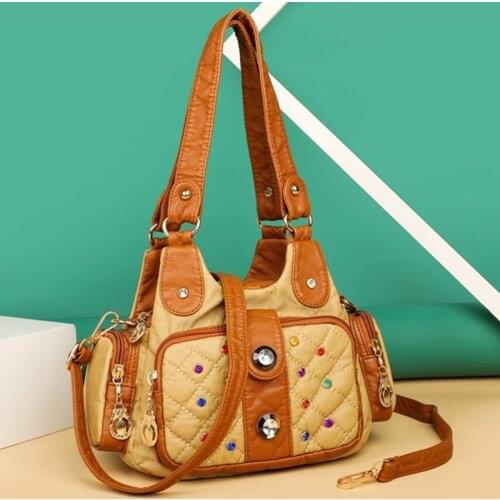 2021 New Soft Leather Crossbody Bag for Women Luxury Handbags Women Bags Designer Female Shoulder Bag Top-handle Bags Sac A Main