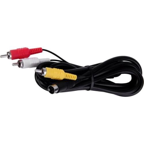 500pcs/lot 1.8M RCA Audio Video AV Cable For Sega Genesis 2 3 II III Connection Cord Cable