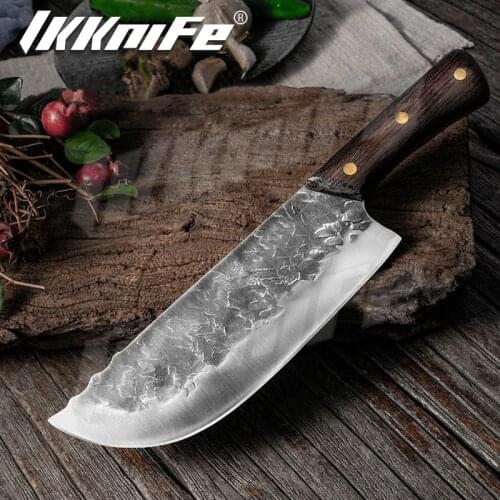 7.6" Chef Knife Handmade Forged Chinese Kitchen Knife 5CR15 Stainless Steel