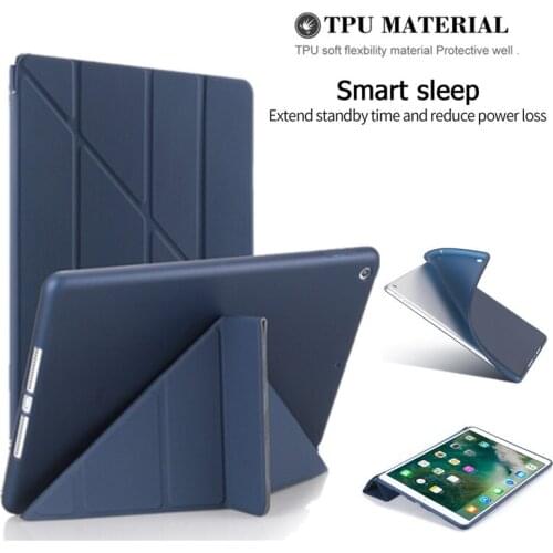 Case for iPad 10.2 '' Case Soft TPU Back Case silicone Magentice Smart cover for iPad 9.7 inch 2017 2018 A1822 A1823 A1893 A1954