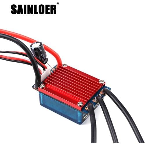 SAINLOER RC 25A ESC Brushless ESC 2S Waterproof Dustproof Electronical Speed Controller with programm card for 1/16 1/18 RC Car