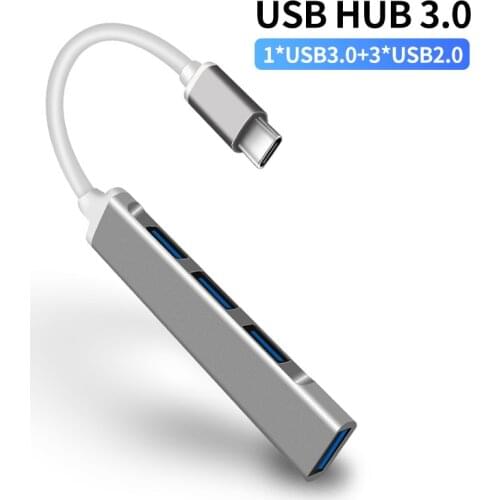 FONKEN USB Hub Type C 3.1 Adapter 4 Port Splitter For Lenovo Xiaomi Macbook Pro Air 2020 Laptop Extension Cable PC Accessories