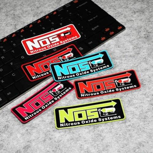 G058 9.2x3.5cm NOS Nitrogen Accelerate Individual Reflective Stickers for Cars Whole Body Glue Sticker Car Sticker Accessories