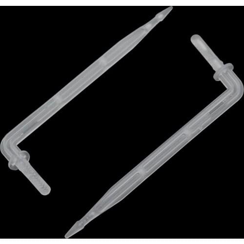 4mm Elbow Drip Arrow Garden Micro Drip Irrigation Drip Emitter Bend Curved Drip Arrow 4/7mm hose Interface Sprinklers 50 Pcs