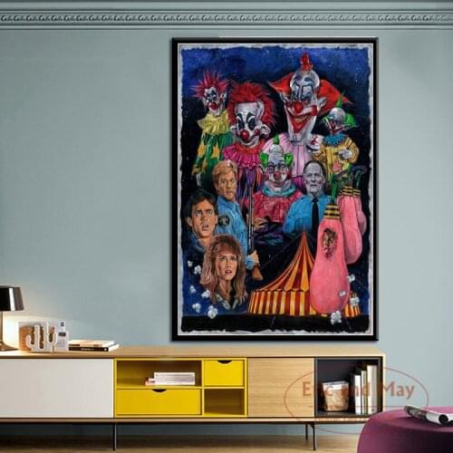 Killer Klowns From Outer Space Canvas Painting Posters And Prints Wall Pictures For Living Room Vintage Decorative Home Decor