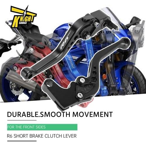 Short Adjustable Brake Clutch Lever Hydraulic Master Cylinder Handle For YAMAHA YZFR6 CNC Logo R6 Motorcycle Accessories