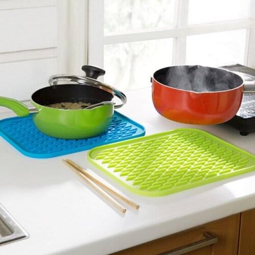 Kitchen Sink Dishes Cup Dry Mat Rack Silicone Pot Holder Heat Resistant Can Opener Non-slip Mat Table Placemat Coaster