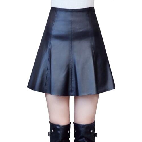 Longqibao Women's Leather Skirts