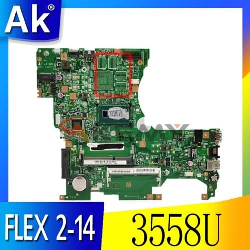 Akemy LF14M MB 13281-1 448.00X01.0011 For lenovo FLEX 2-14 Laptop motherboard SR1E8 Intel Pentium 3558U DDR3L