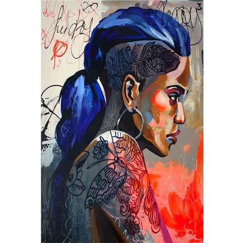 Black White African Nude Woman Printed 11CT Cross Stitch Set Embroidery DMC Threads Handicraft Knitting Craft Mulina