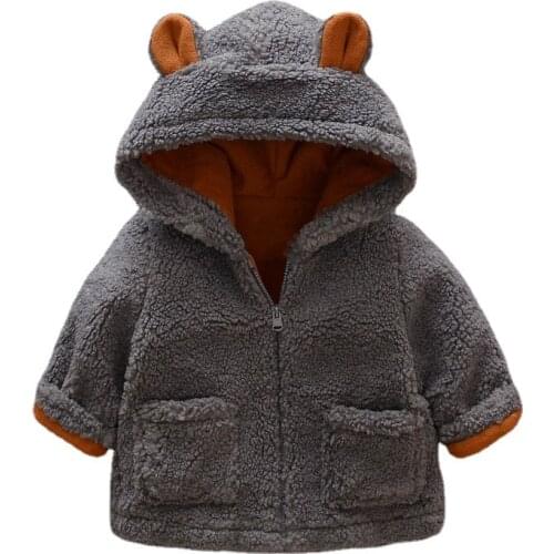 New Winter Children Jacket Baby Girls Clothes Fashion Boys Cotton Solid Hooded Coat Toddler Casual Costume Sports Kids Clothing
