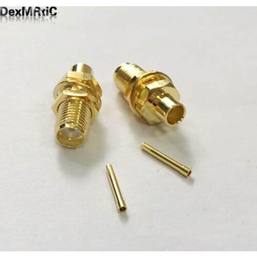 New RF SMA Female Bulkhead Connector For .141'' Cable RG402 Wholesale Wire Connector