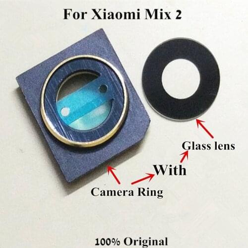 Original Camera Ring Frame For Xiaomi Mix 2 Rear Back Camera Cover With Outside Glass Lens lenses