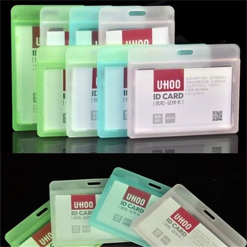 Plastic Transparent Badge Holder Waterproof Design Creative Work Reel Card Case Name Tag Work Permit Badge