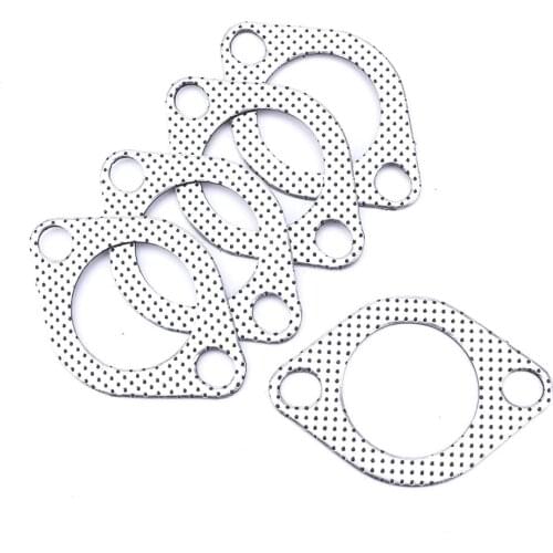 2.25 inch 56mm Car Engine Exhaust Gasket Downpipe Flange Universal Aluminum Exhaust Pipe Gasket with two holes 5pcs/Lot