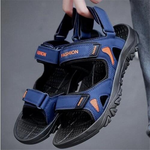 New Big Size 39-48 Microfiber Leather Men Sandals Classic Summer Men Beach Shoes for Man Fashion Brand Outdoor Casual Sneakers