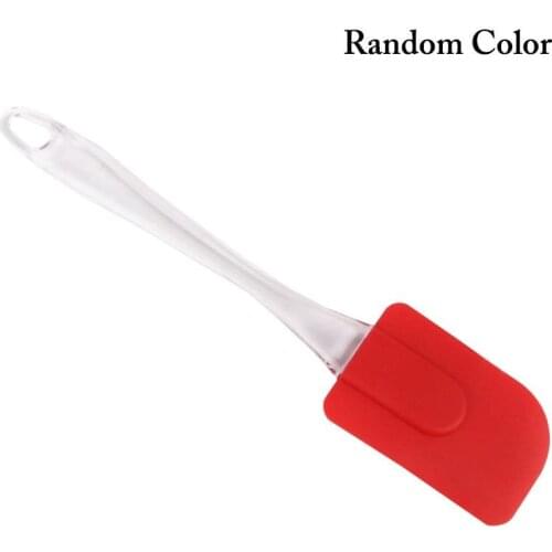 Random Color Silicone Kitchen Spatula Plastic Handle Ergonomic Cake Spatula Icing Spatula Butter Cooking Spatula Baking Coxeer