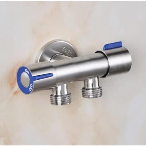 Bathroom Faucet Double Handle Dual Control Nozzle Single Cold Spray Gun Faucet Stainless Steel Toilet Faucet