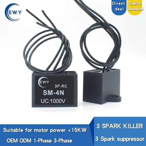SPARK KILLER SM-4N 15kW 3 PHASE spark quencher Suitable for motor power condensaor trifasico condensateur antiparasite suprimo