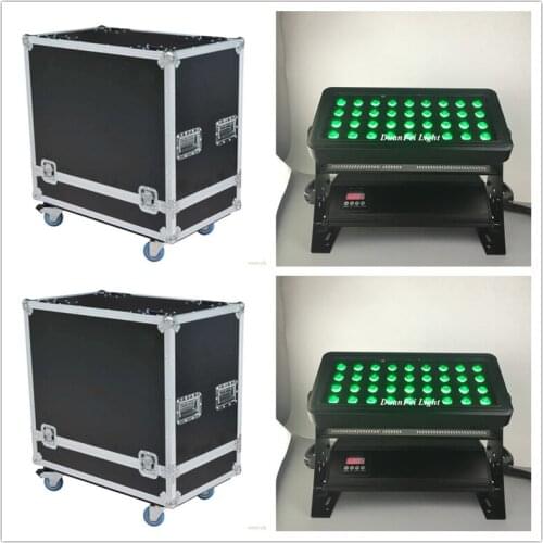 6lot+Flycase) High Power 36x10w Outdoor Rgbw 4in1 Led City Color/waterproof dmx512 led wall Washer Wedding Party Floor