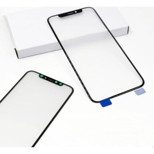 10pcs For iPhone X XR XS 11 Pro MAX Front Screen Outer Glass lens install with OCA cold press glass Replacement Parts