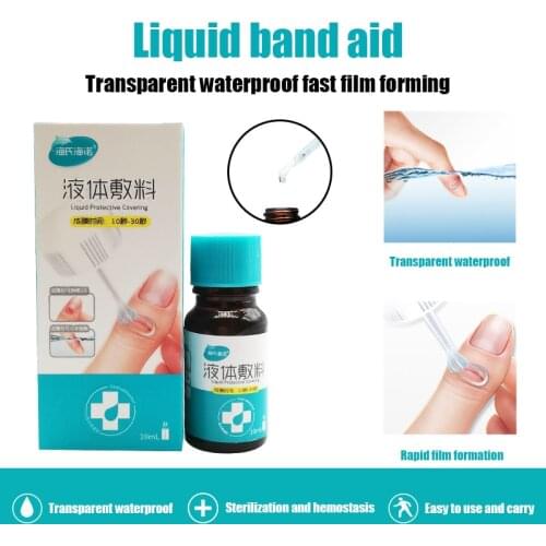 10ml Waterproof First Aid Liquid Bandage for Small Cut Wounds Healing Gel Medical Disinfecting Adhesive Hemostasis Plaster