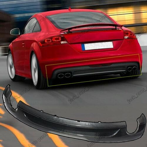 Real Carbon Fiber Rear Bumper Lip Diffuser Spoiler Fit for Audi 8J TT MK2 2006-2010