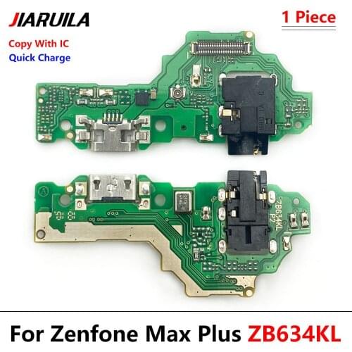100PCS USB Charging Dock Port Connector Board With Mic Flex Cable For Asus Zenfone Max Plus (M2) ZB634KL A001D Replacement Parts