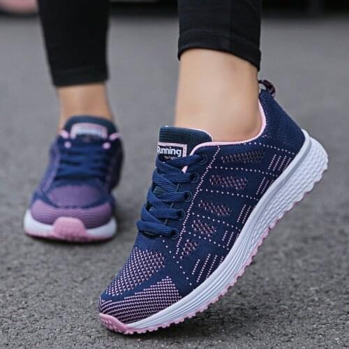 Women Casual Shoes Fashion Breathable Walking Mesh Flat Shoes Woman White Sneakers Shoes For Women 2021 Tenis Feminino Shoes