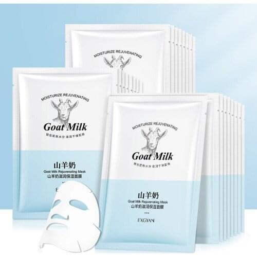 1/3PCS Niacinamide Brightening Hyaluronic Mask Deep Moisturizing Goat Milk Mask Hydratant Oil-control Whitening Mask Skin Care