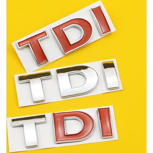 1 Pcs 3D ABS TDI Emblem Car Rear Boot Badge Decal Car Stickers for VW Polo Golf Jetta Passat b5 b6 GTI Touran Bora Car styling
