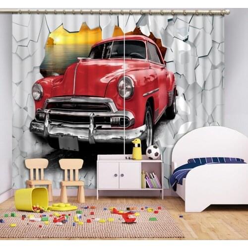 2019 3D Curtains car Blackout Living Room Bedroom kids Curtains Customize