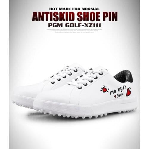 2021 PGM New Women Waterproof Golf Shoes Korean Version Of Small White Shoes