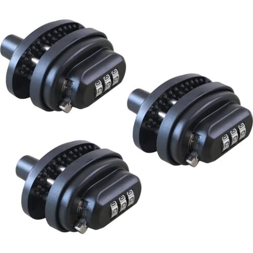 3 Pcs/Pack Universal Pistol Gun Rifle Trigger Protection Safety Lock with Combination Codes or Keys for Choice Black Hunting