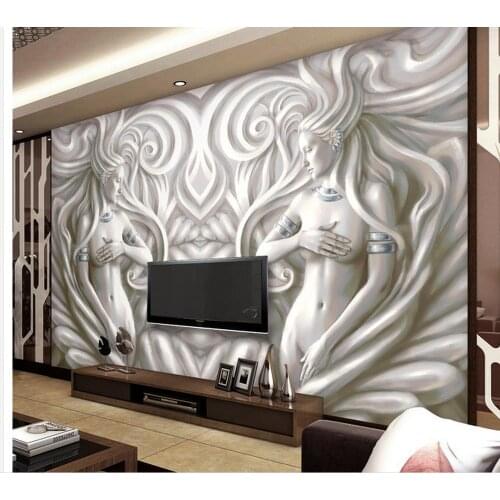 3d name wallpapers custom 3d wallpaper Female modern sculpture relief murals bathroom 3d wallpaper room modern wallpaper