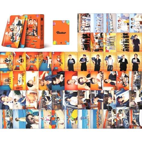 54pc Hot KPOP Bangtan Boys New Butter New Album Lomo Card Photocard Self Made Paper Cards Lomo Cards Postcard Photo Fan Gift