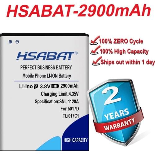 HSABAT 2900mAh TLi017C1 Battery For Alcatel One Touch PIXI 3 4.5" 5019D 5017D 5017A 5017X 5017 5027B free shipping