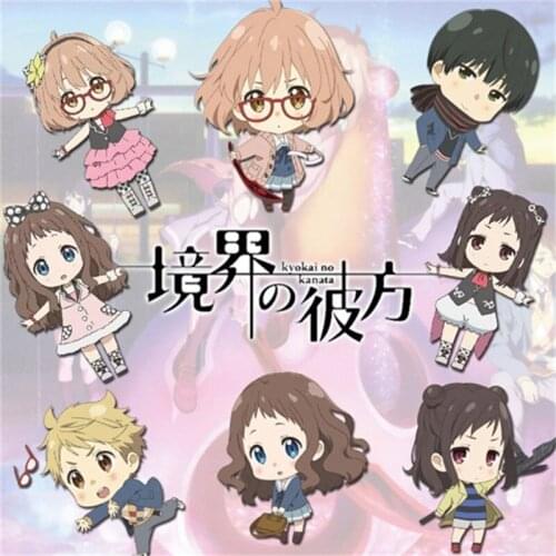 Anime Beyond the Boundary Kanbara Akihito Kuriyama Mirai Nase Hiroomi Cosplay Acrylic Keychain Bag Pendant Keying Decor Toy Gift